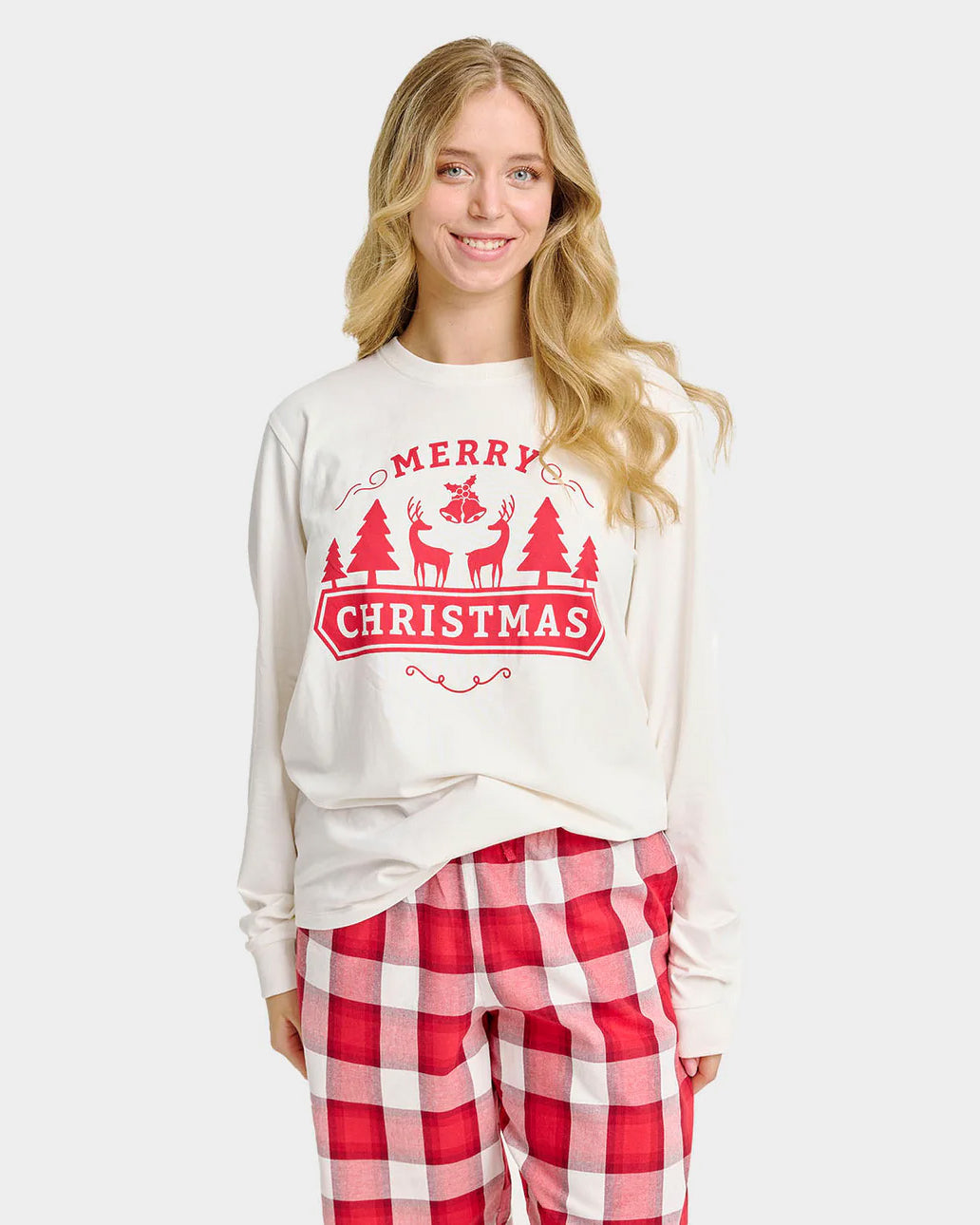 Pijama de Navidad Mujer Adultos Unisex Merry Christmas