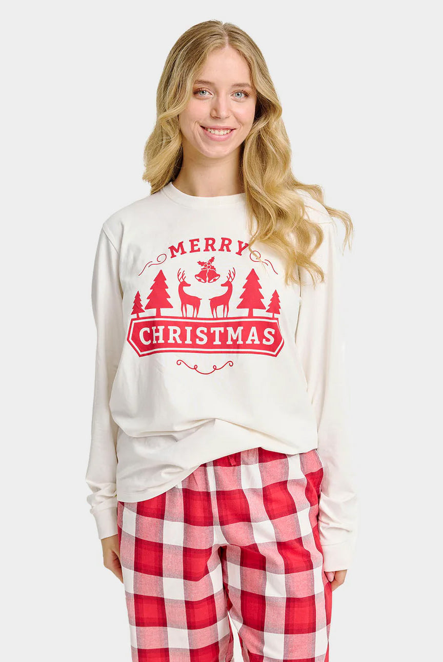 Pijama de Navidad Mujer Adultos Unisex Merry Christmas