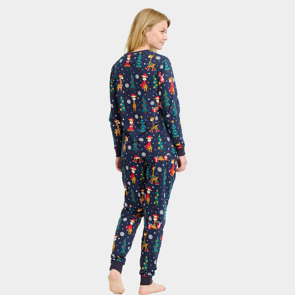 Pijama de Navidad para Adultos Unisex Jirafas
