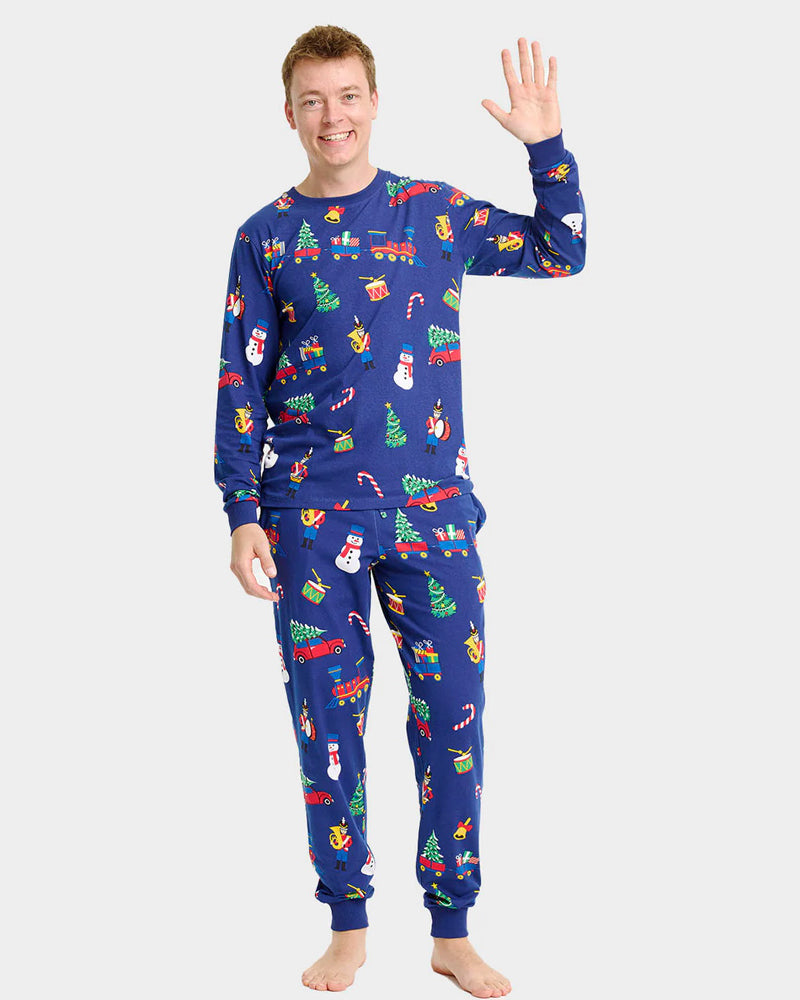 Pijama de Navidad Hombre Adultos Unisex Juguetes Navideños