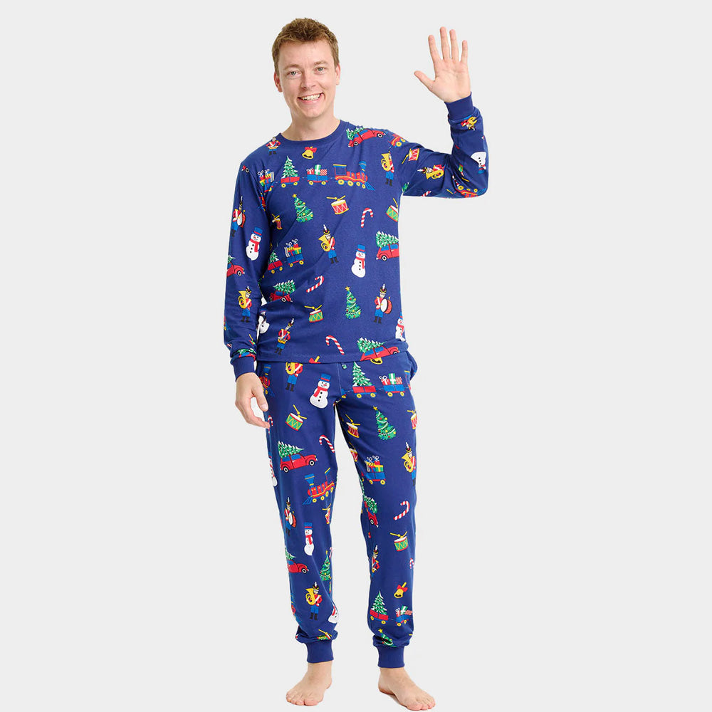 Pijama de Navidad Hombre Adultos Unisex Juguetes Navideños