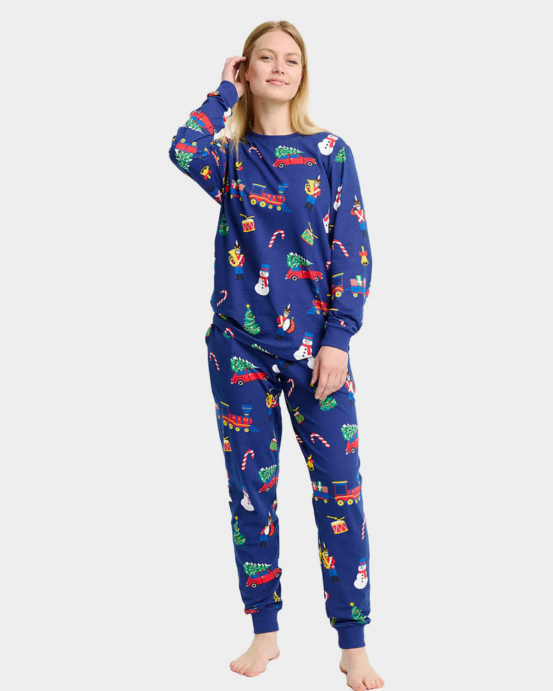 Pijama de Navidad Mujer Adultos Unisex Juguetes Navideños