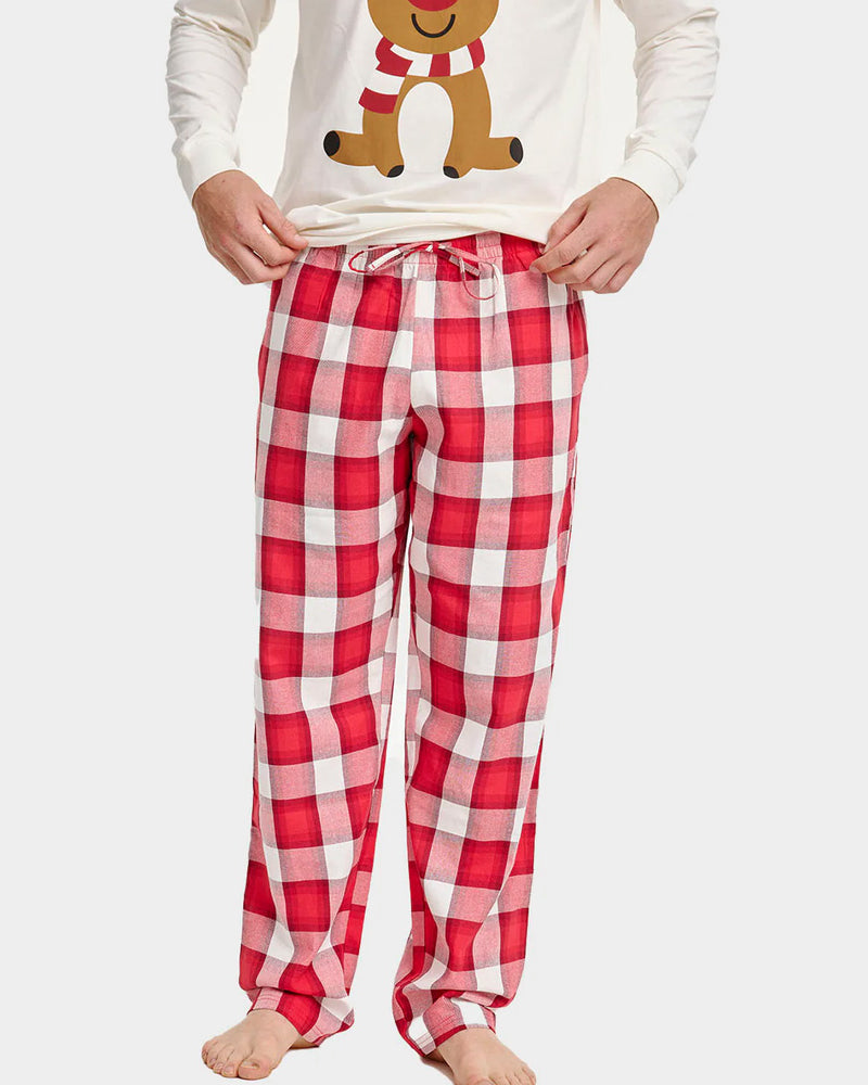 Pijama de Navidad para Adultos Unisex Reno Simpático