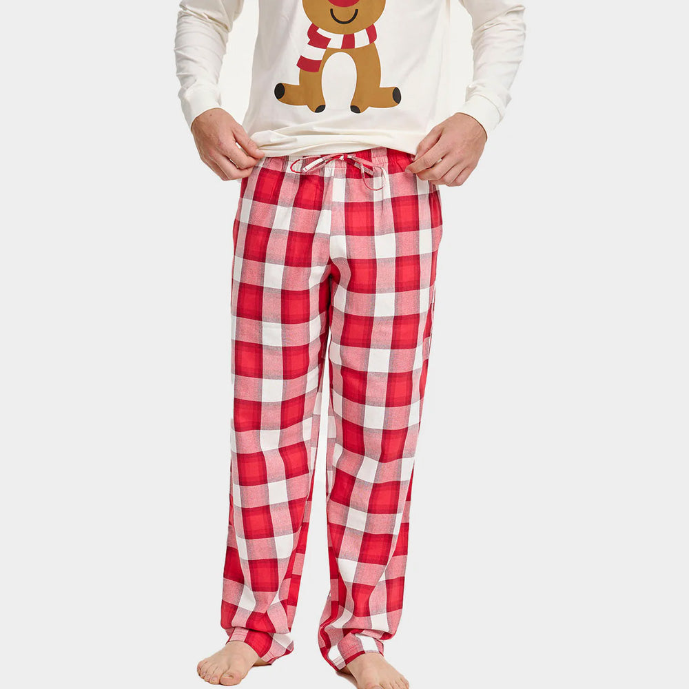 Pijama de Navidad para Adultos Unisex Reno Simpático