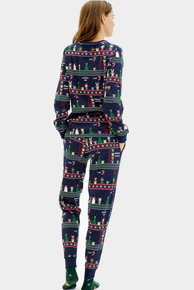 Pijama de Navidad para Adultos Unisex Vintage Gaming