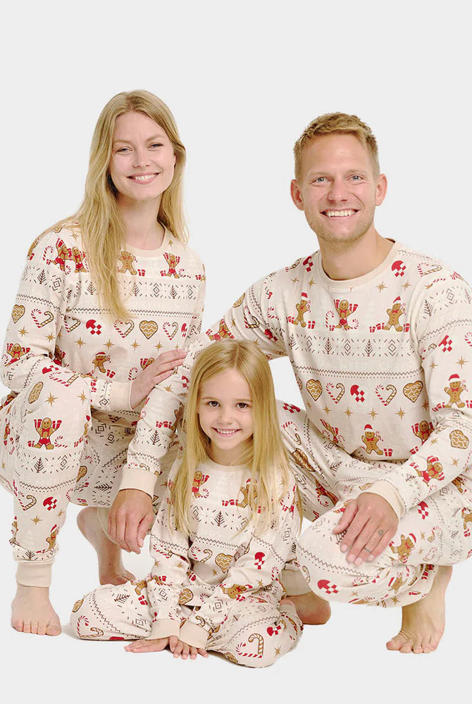 Pijama de Navidad para Familia Gingercookies Beige