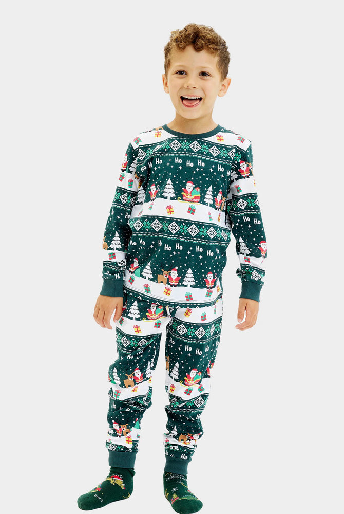 Pijama de Navidad para Familia Green Jolly Christmas Niño