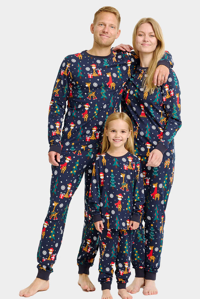 Pijama de Navidad para Familia Jirafas