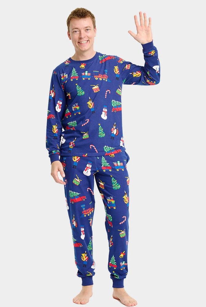 Pijama de Navidad para Familia y Hombre Juguetes Navideños