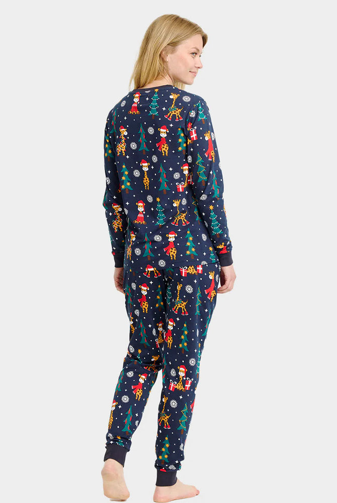 Pijama de Navidad Familia Jirafas Mujer