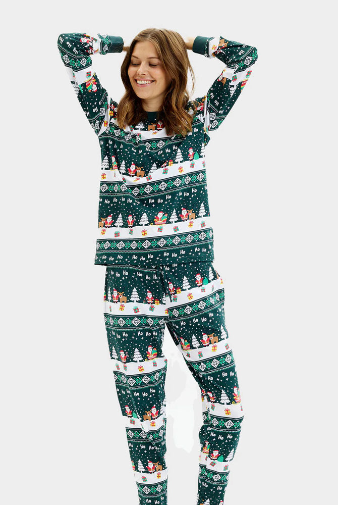 Pijama de Navidad Mujer Green Jolly Christmas