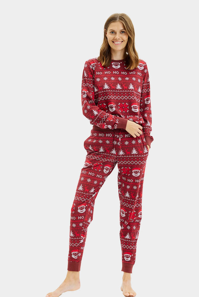 Pijama de Navidad para Mujer Unisex Rojo Ho Ho Ho