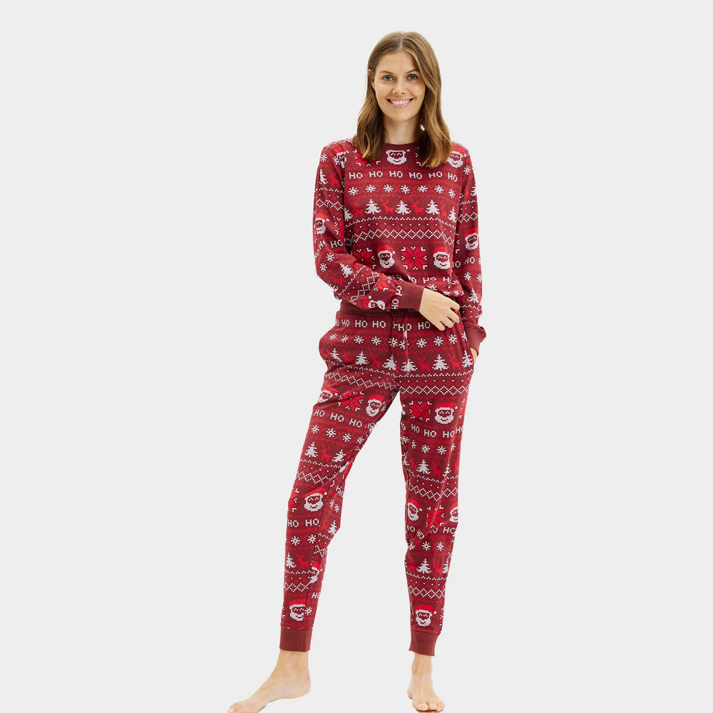Pijama de Navidad para Mujer Unisex Rojo Ho Ho Ho
