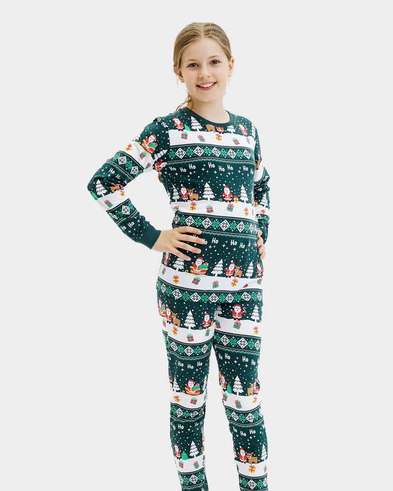 Pijama de Navidad Niña Green Jolly Christmas