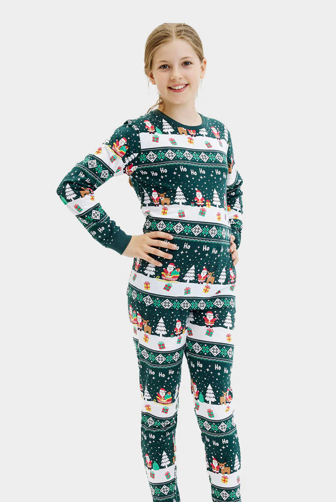 Pijama de Navidad Niña Green Jolly Christmas