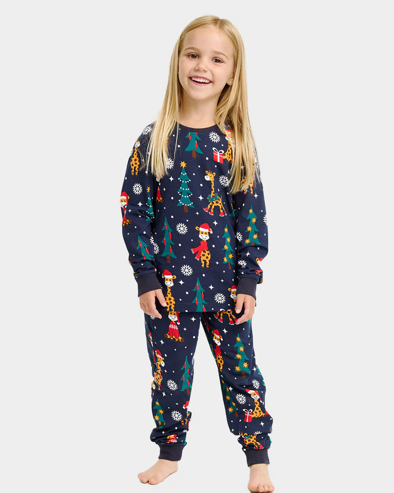 Pijama de Navidad para Niña Jirafas