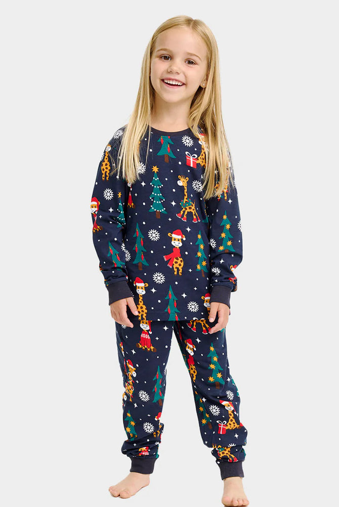 Pijama de Navidad para Niña Jirafas