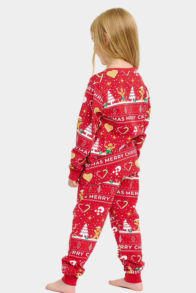 Pijama de Navidad para Niños Rojo Gingercookies
