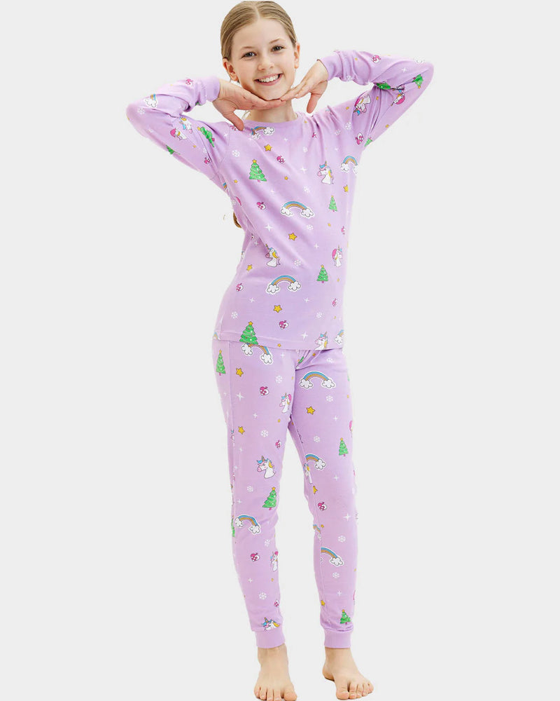 Pijama de Navidad para Niña con Unicornios