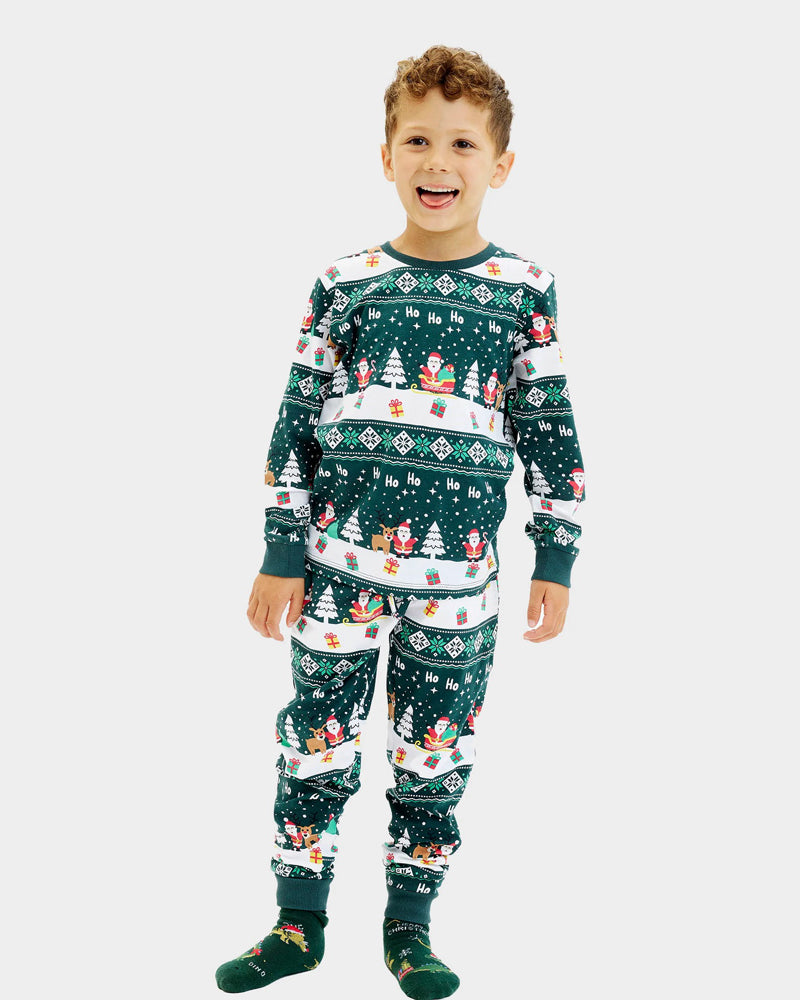 Pijama de Navidad Niño Green Jolly Christmas