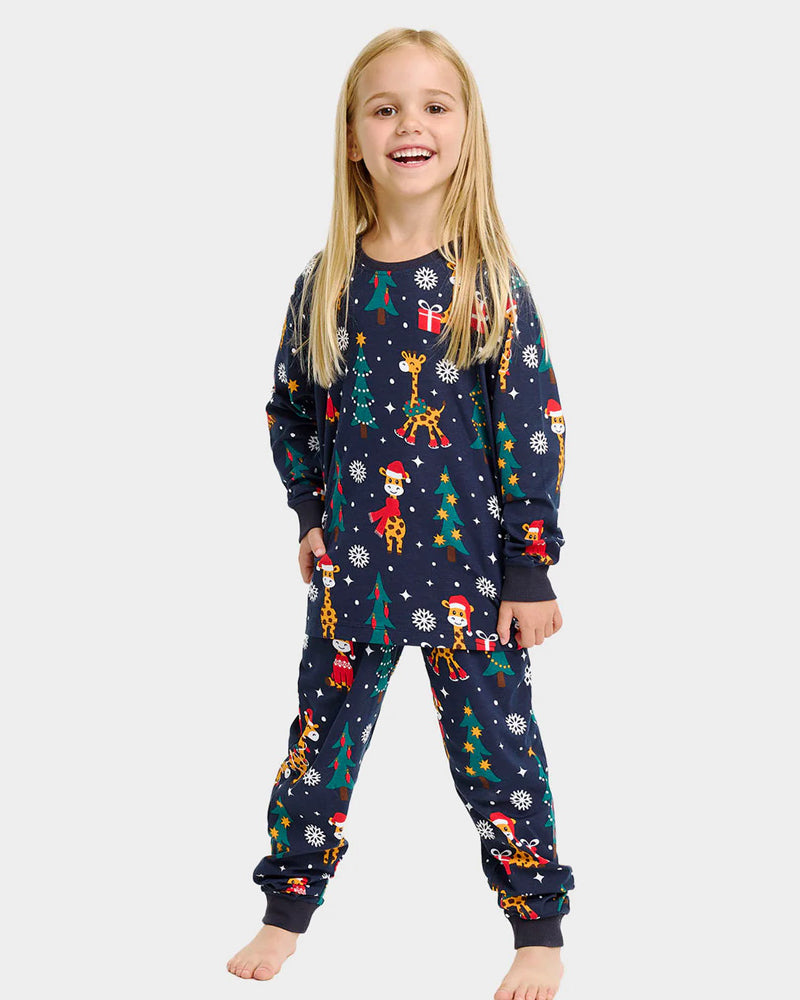 Pijama de Navidad para Niño y Niña Jirafas