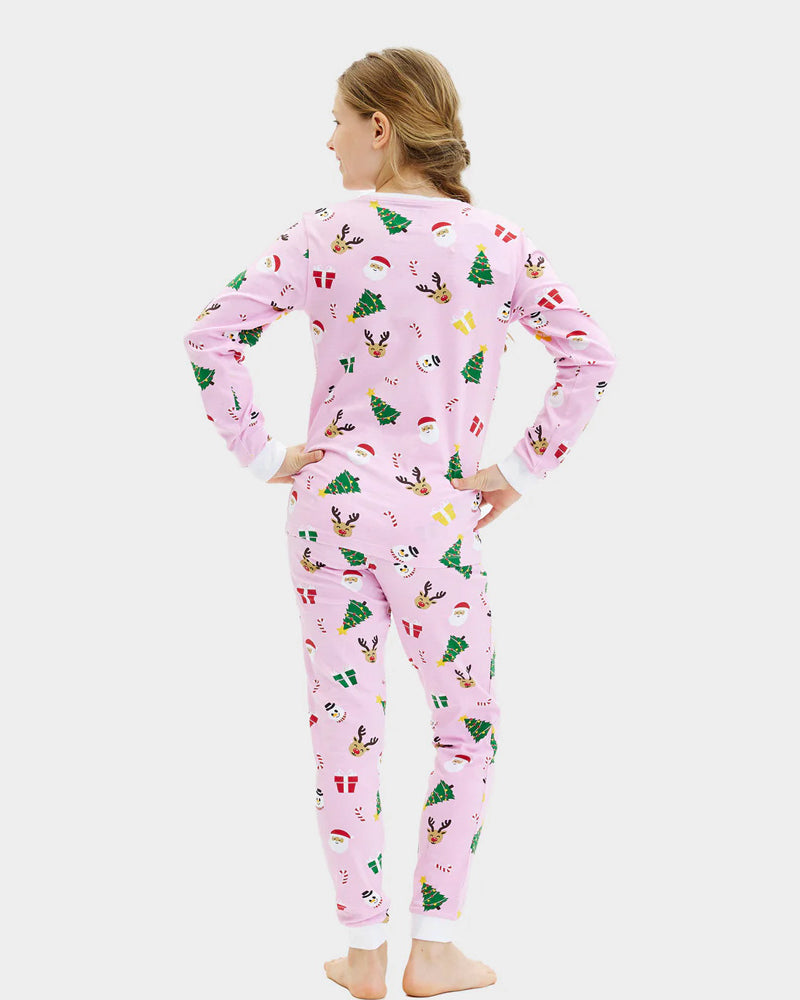 Pijama de Navidad para Niño Rosa Motivos Navideños