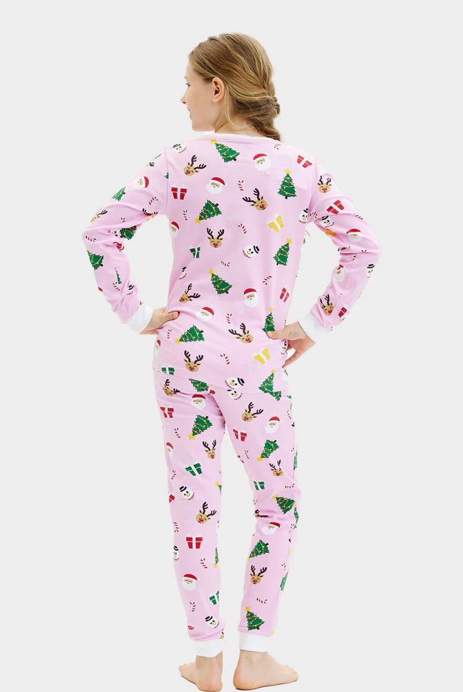 Pijama de Navidad para Niño Rosa Motivos Navideños