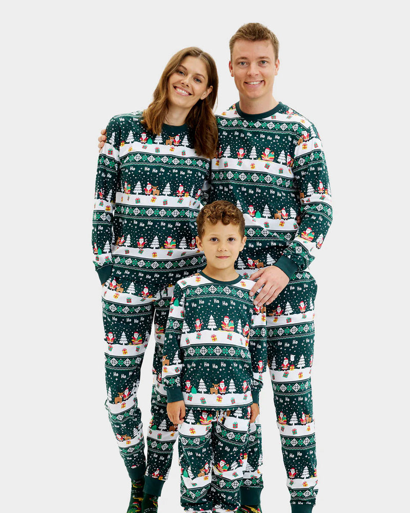 Pijama de Navidad para Niños Green Jolly Christmas Familia