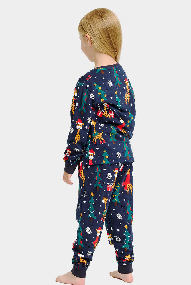 Pijama de Navidad para Niños Jirafas