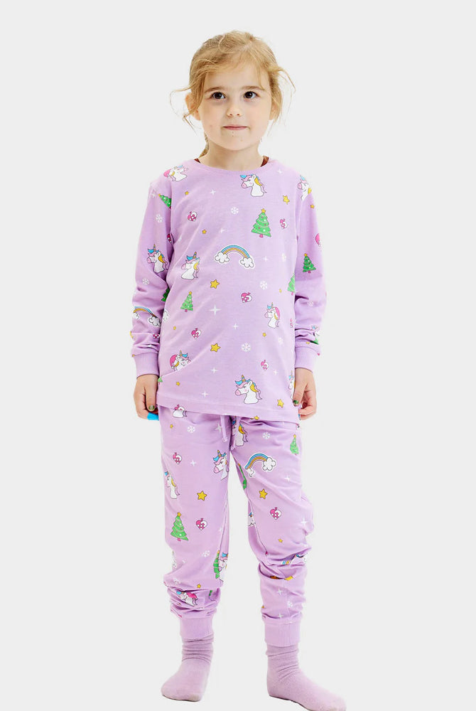 Pijama de Navidad para Niños con Unicornios