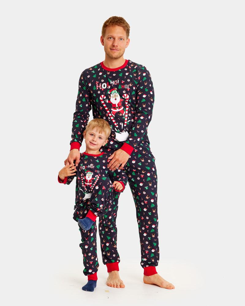Pijama de Navidad para niña y niño Familia Papá Noel Esquiador