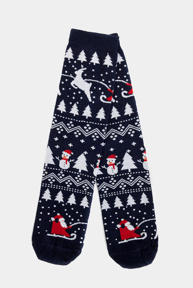 Calcetines de Navidad Unisex Árboles, Muñecos y Papá Noel