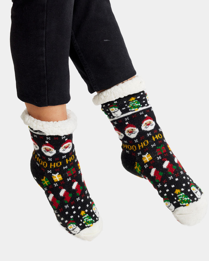 Calcetines de Navidad de Andar por Casa Santa, Muñecos y Regalos Mujer y Hombre
