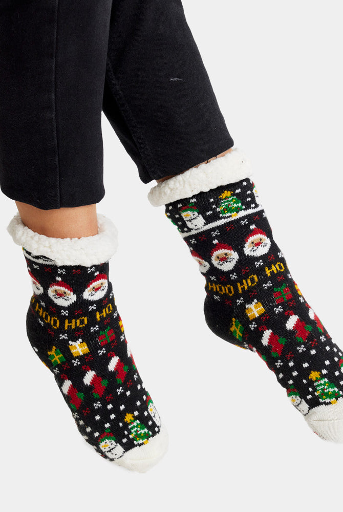 Calcetines de Navidad de Andar por Casa Santa, Muñecos y Regalos Mujer y Hombre