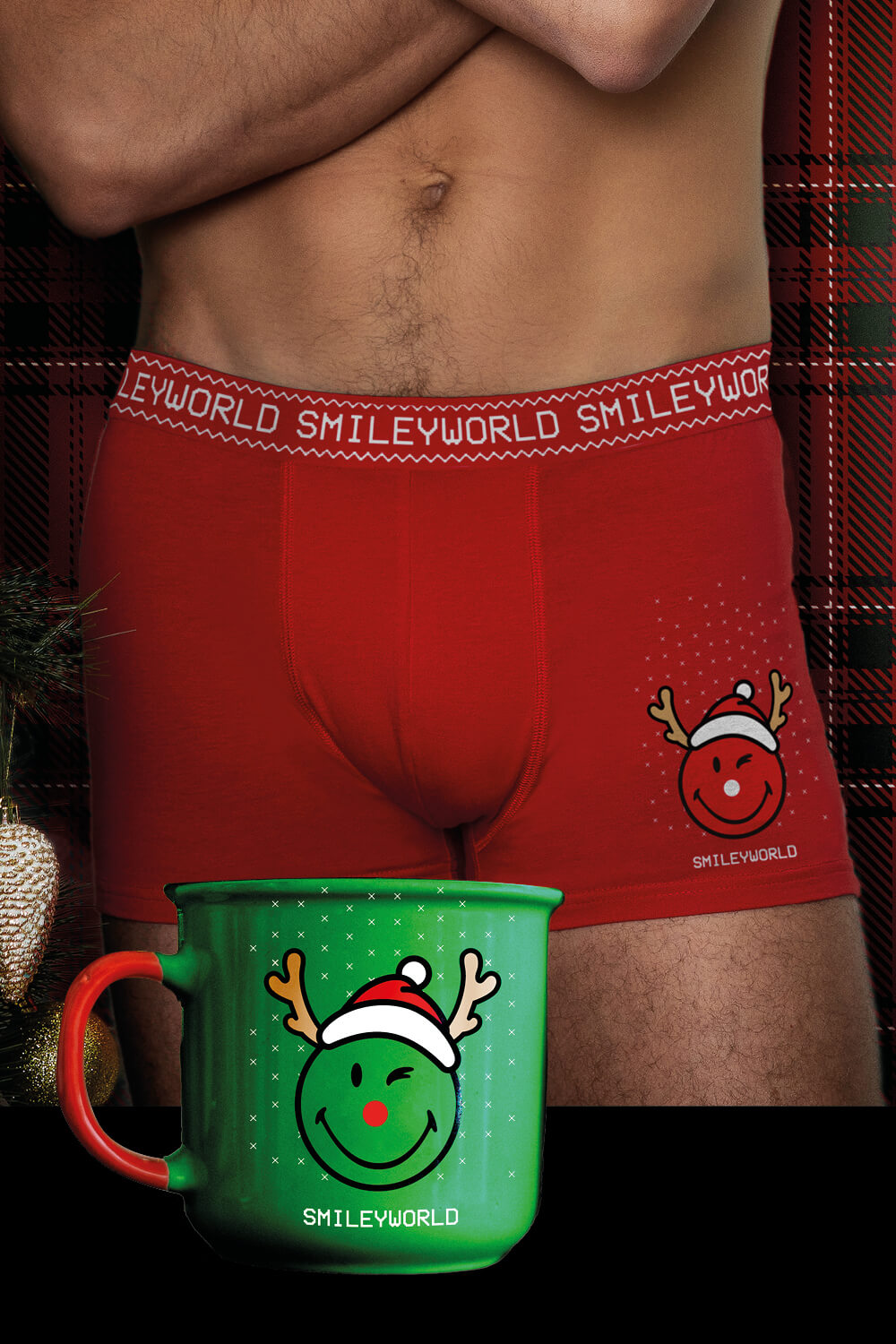 Calzoncillo Boxer Hombre Smile + Taza a Juego
