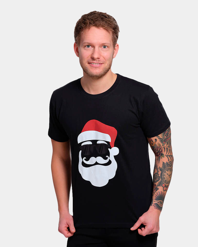 Camiseta Navideña Hombre Mujer Santa Claus Hipster