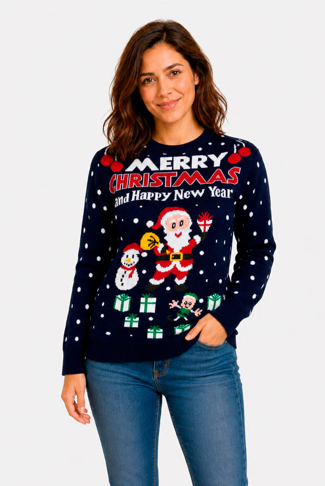 Jersey Navideño Merry Christmas and Happy New Year Mujer