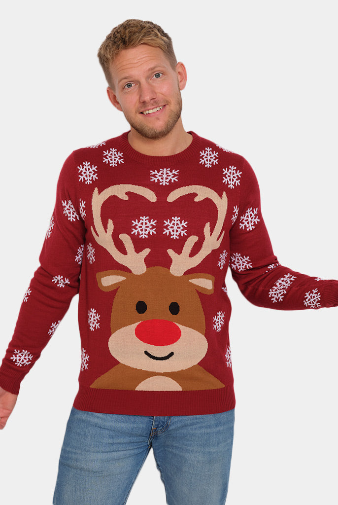 Jersey Navideño Reno Rudolph Rojo Hombre