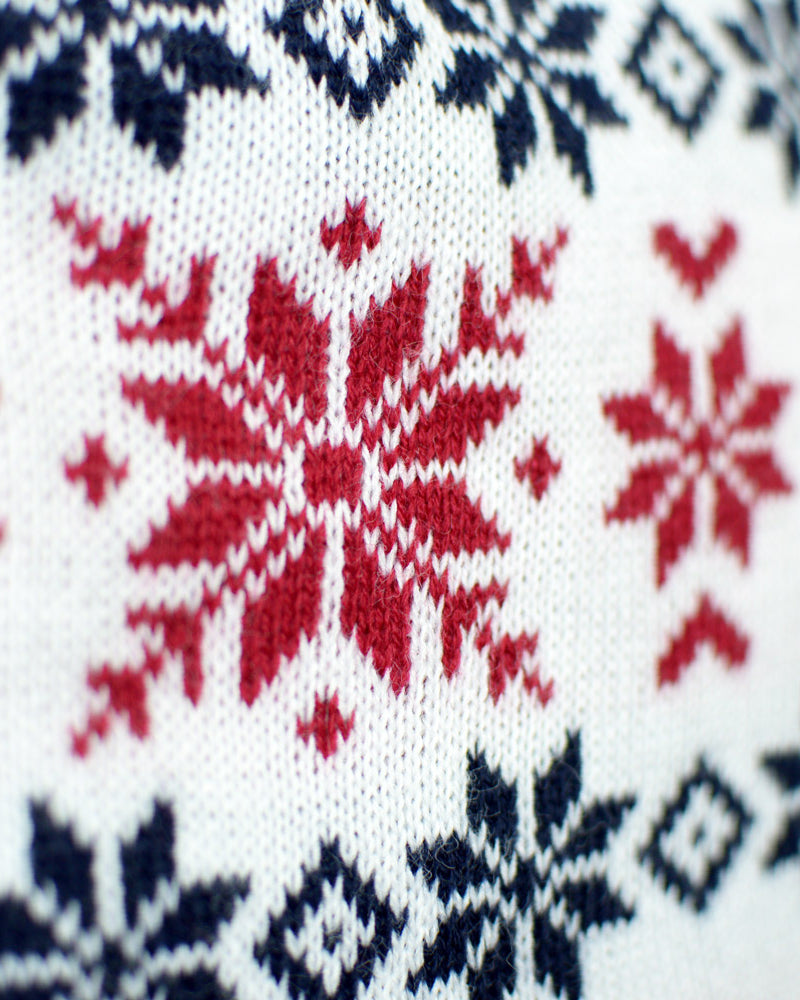 Jersey de Navidad para Familia Santa y Rudolph Sonrientes Detalle Nieve