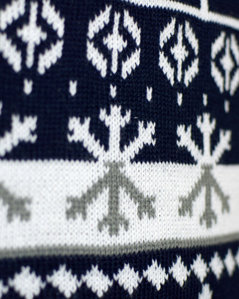 Jersey de Navidad para Familia cenefas de Renos y Árboles Detalle