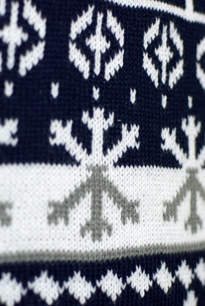 Jersey de Navidad para Niña y Niño cenefas de Renos y Árboles Detalle