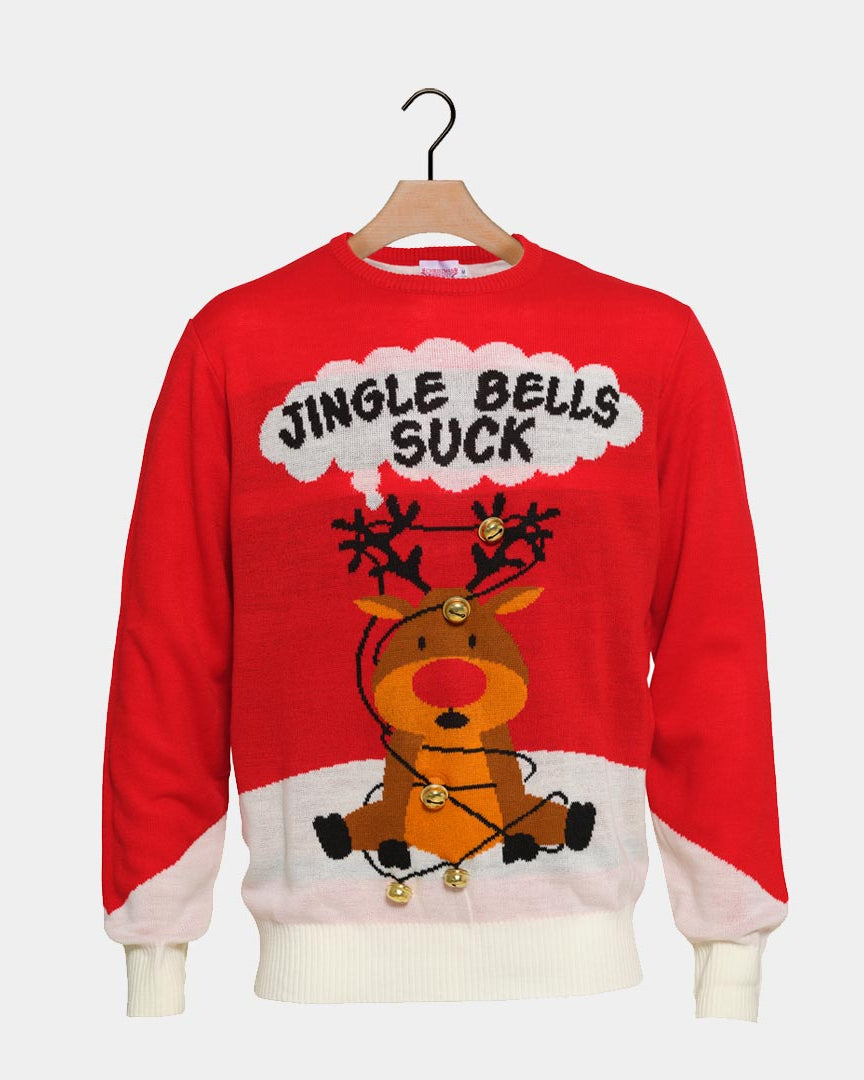 Jersey de Navidad Jingle Bells Suck Rojo