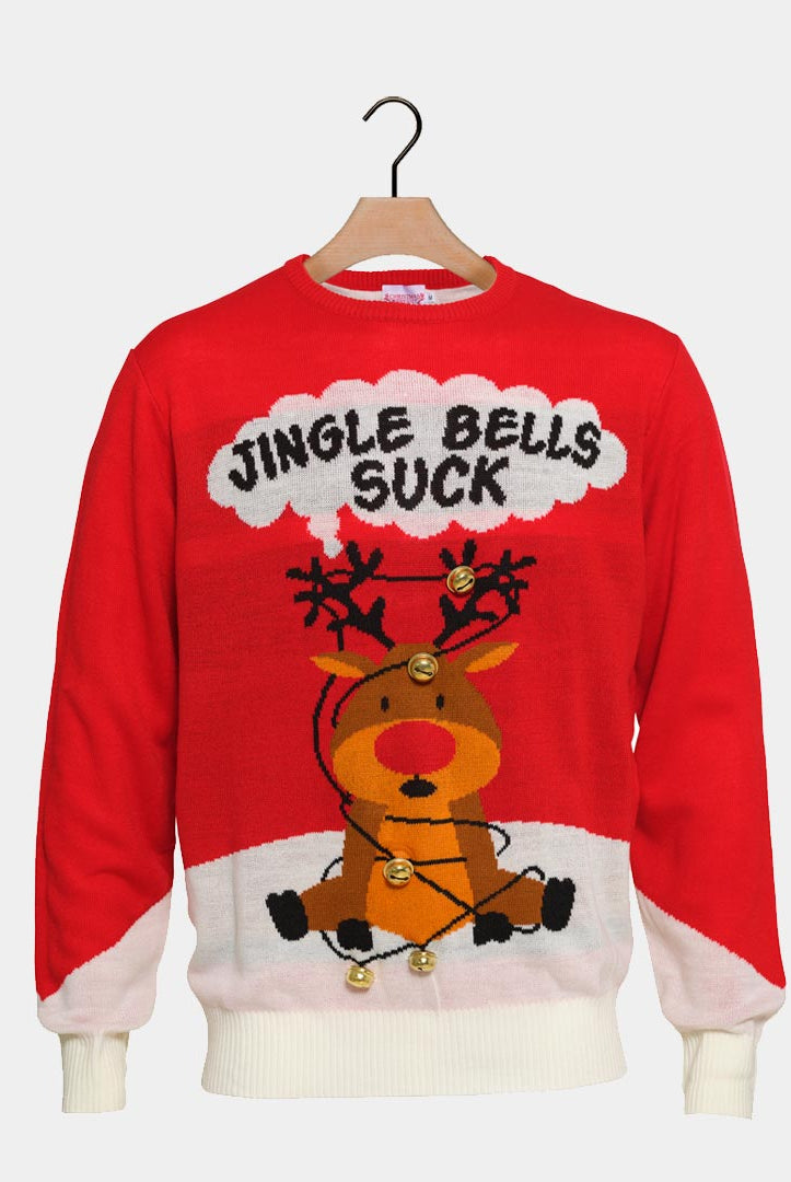 Jersey de Navidad Jingle Bells Suck Rojo