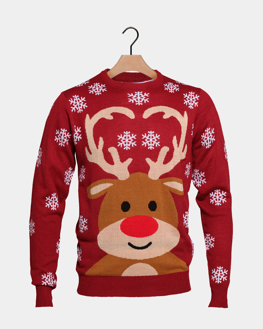 Jersey de Navidad Reno Rudolph Rojo