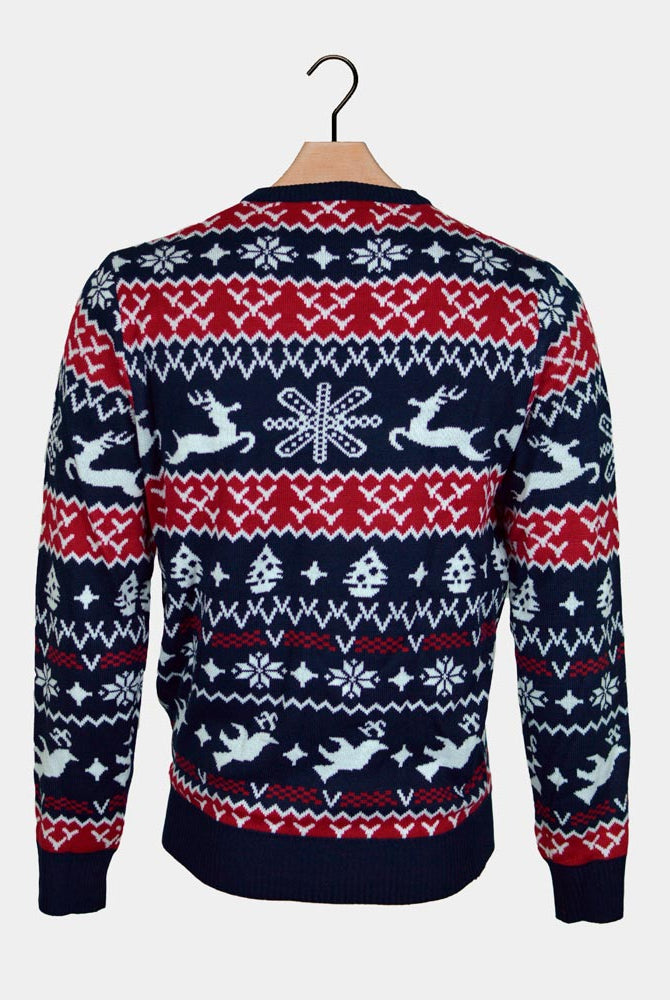 Jersey de Navidad para Mujer Renos y Motivos Navideños Espalda