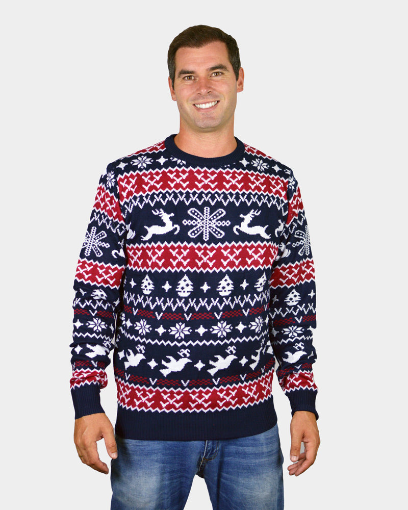Jersey de Navidad para Hombre Renos y Motivos Navideños