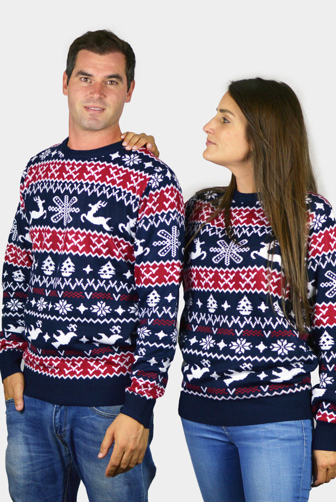 Jersey de Navidad para Mujer Renos y Motivos Navideños Parejas