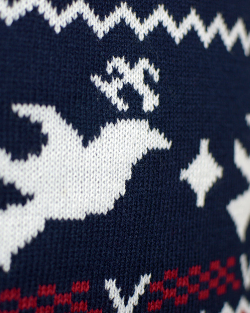 Jersey de Navidad para Familia Renos y Motivos Navideños Detalle Reno