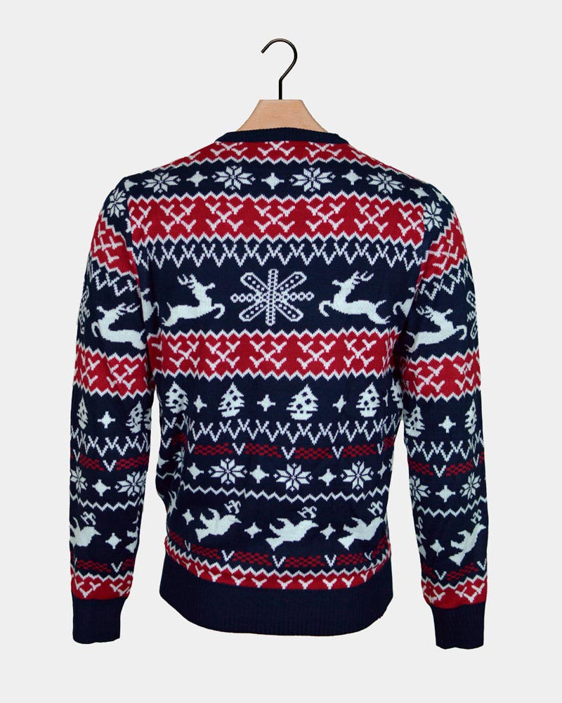 Jersey de Navidad para Familia Renos y Motivos Navideños Espalda