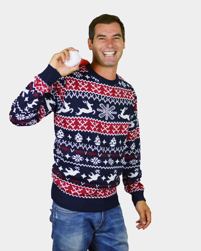 Jersey de Navidad para Familia Renos y Motivos Navideños Hombre